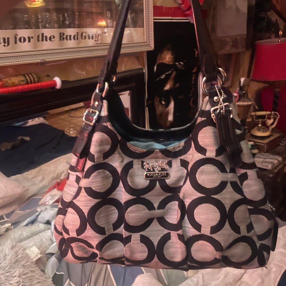 Coach Black  and grey Shoulder Bag